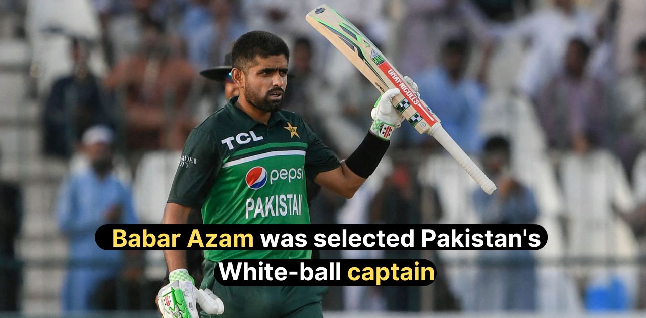 Prior to the T20 World Cup, Babar Azam was selected Pakistan’s white-ball captain.