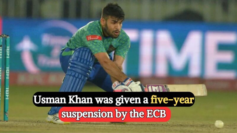 Usman Khan was given a five-year suspension by the ECB